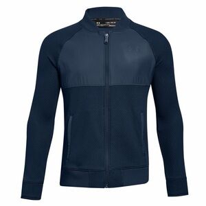 Under Armour UA Navy Blue Full Zip Up Jacket Kids Youth Boys Size M 10 12